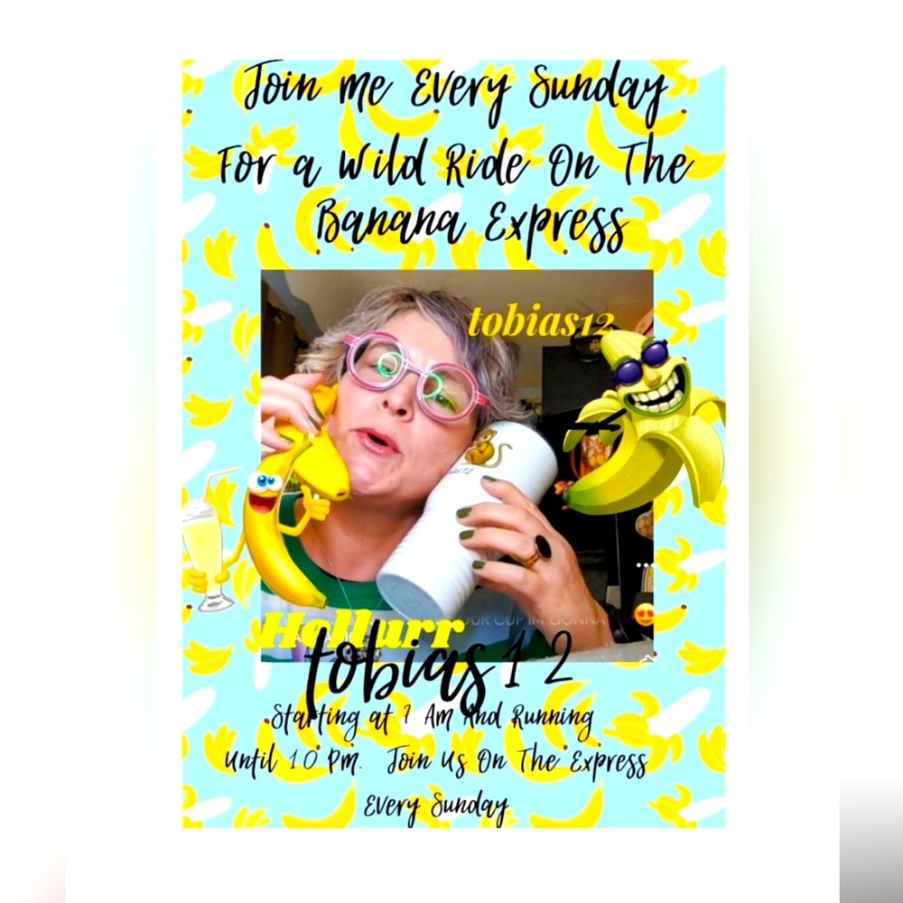 Join me Sunday Apr 28 @8pm cst/9pm est on the Banana Express Share Show🍌